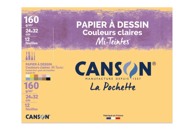 Pochette Canson Mi-Teintes, couleurs claires - Papiers colorés - 10doigts.fr