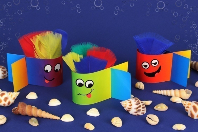 Poissons farceurs - Papier effet et matière - 10doigts.fr