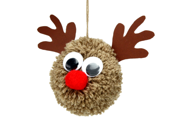 Pompon renne de Noël - Fils à tricoter et laines : donnez vie à vos envies créatives - 10doigts.fr