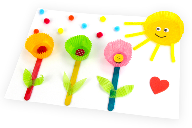 pompons à coller - Pompons pour bricolage créatif - 10doigts.fr