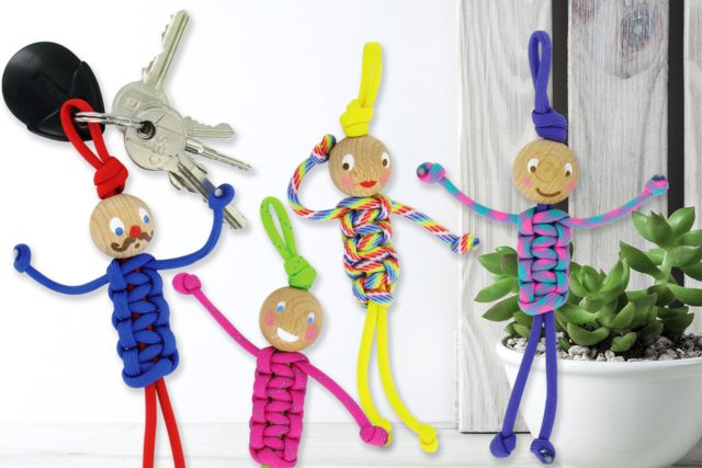 porte clé paracorde bonhomme enfants - Paracordes - 10doigts.fr