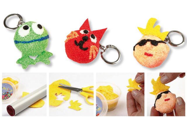 porte clé personnage foam clay - Pâtes à modeler autodurcissantes - 10doigts.fr