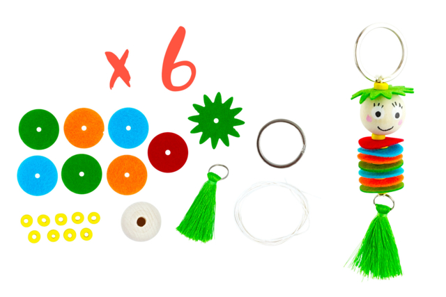 porte clé printemps fleur - Kits clés en main - 10doigts.fr