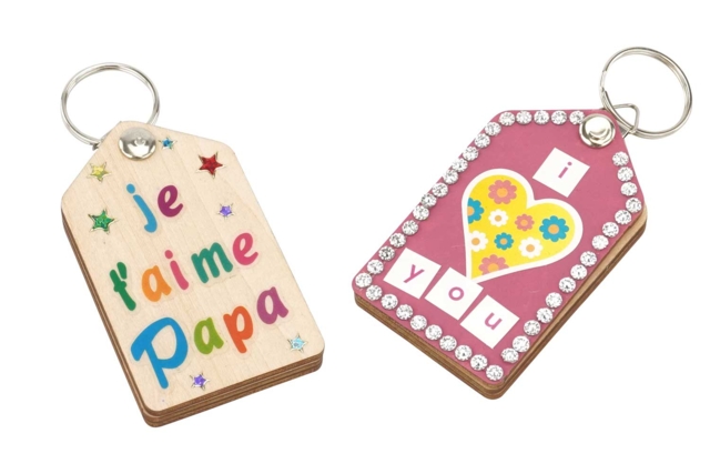 Porte clef maman - Bijoux et porte-clefs en bois - 10doigts.fr