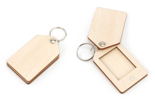 Porte clef photo - Bijoux et porte-clefs en bois - 10doigts.fr