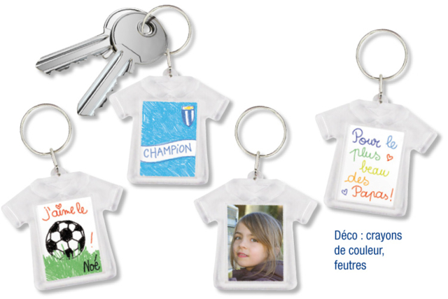 Porte-clefs T-shirt - Plastique Transparent - 10doigts.fr
