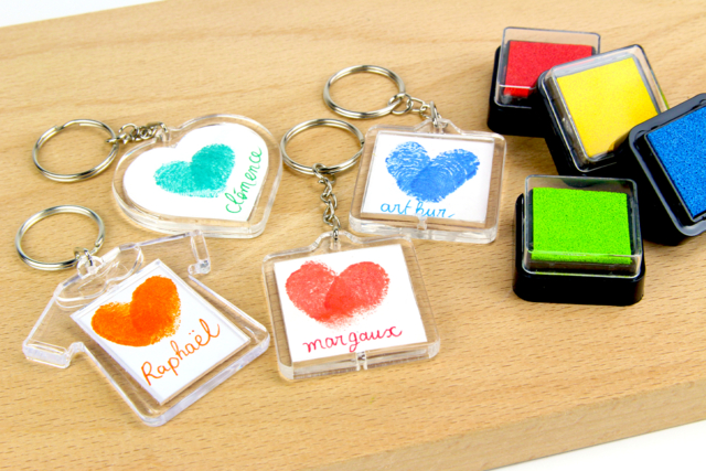 Porte-clés empreintes de doigts - Plastique Transparent - 10doigts.fr