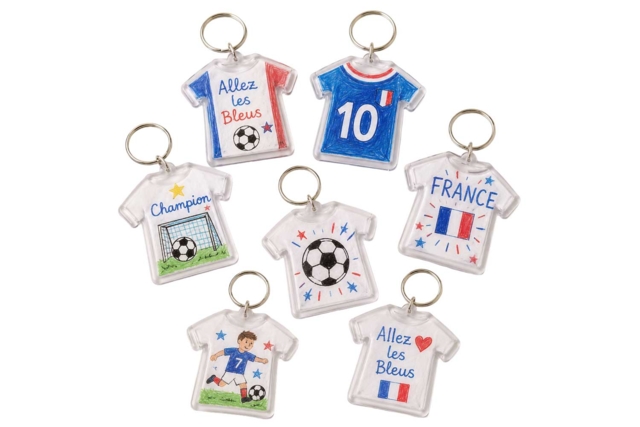 porte-clés enfants football - Plastique Transparent - 10doigts.fr