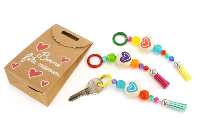 Porte-clés mignon pour la fête des mères - Papiers cadeaux et sacs - 10doigts.fr