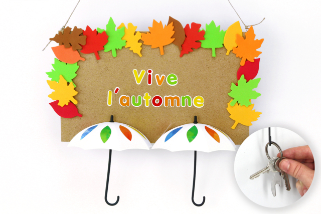 Porte-clés mural d'automne - Stickers fantaisies : personnalisez toutes vos créations - 10doigts.fr