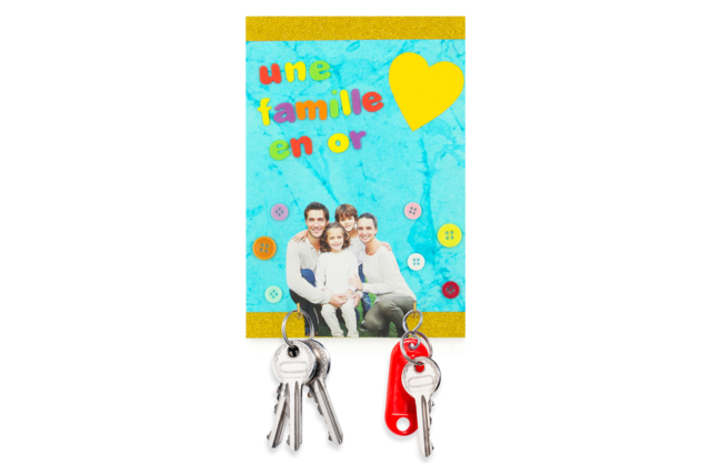 Porte-clés mural "une famille en or" - Stickers en feutrine : du relief et de la texture dans vos créations - 10doigts.fr