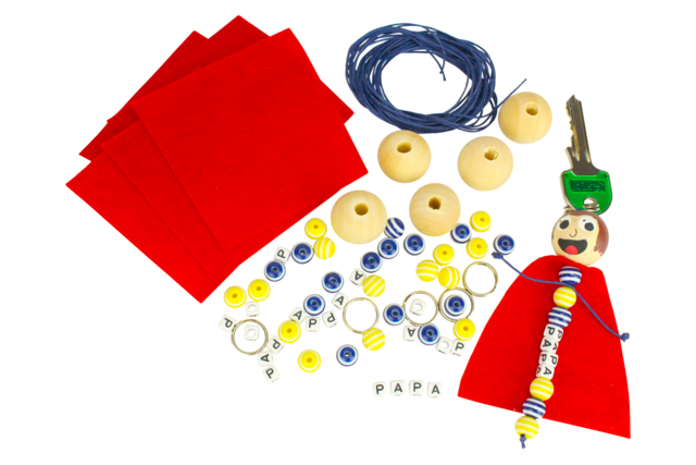 porte clés papa super héro fête des pères - Porte-clés et range-clés pour Papa : une idée de cadeau personnalisé - 10doigts.fr