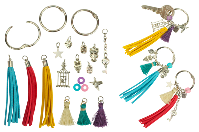 porte clés pompons - Porte-clés - 10doigts.fr