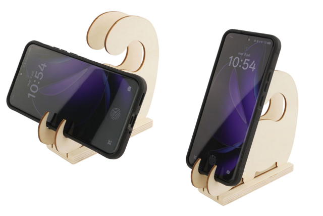 porte téléphone fete des père dino - Objets bois pour le bureau - 10doigts.fr