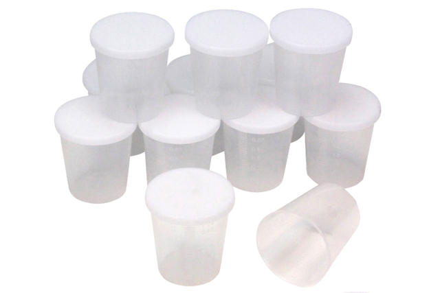Pots gradués 30 ml avec couvercles - Palettes et rangements - 10doigts.fr