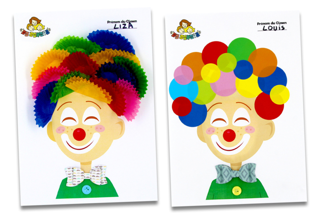 Printable Clown à décorer - Accessoires en papier - 10doigts.fr