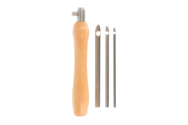Punch Needle en bois pour laine + 3 aiguilles - Punch Needle - 10doigts.fr
