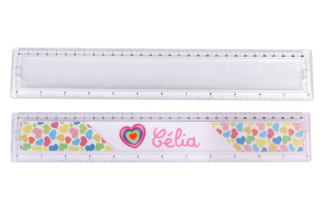 règle à customiser - Plastique Transparent - 10doigts.fr