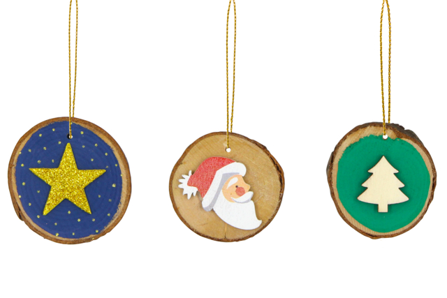 rondins de bois de noel - Objets en bois Noël - 10doigts.fr