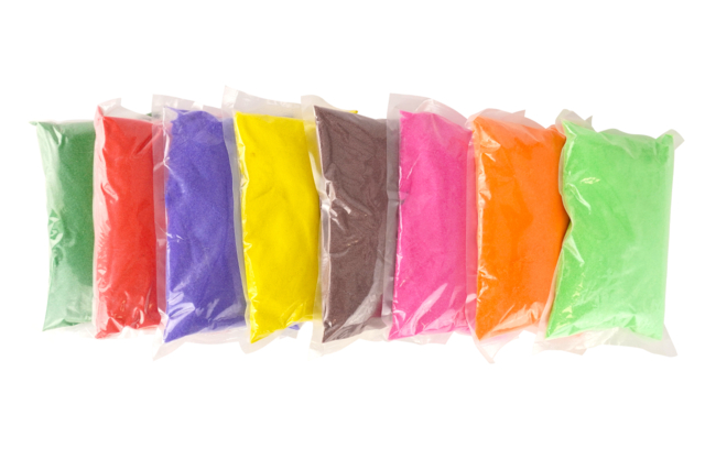sable fin coloré 8 x 1 kg - Sable coloré : tout le matériel pour créer des tableaux en sable - 10doigts.fr