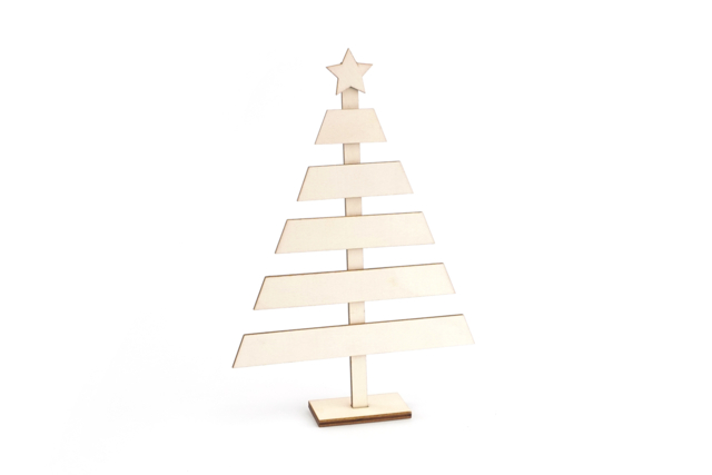 Sapin à lattes à monter, en bois - Objets en bois Noël - 10doigts.fr