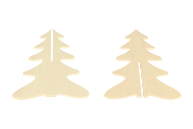 sapin en bois à monter - Objets en bois Noël - 10doigts.fr