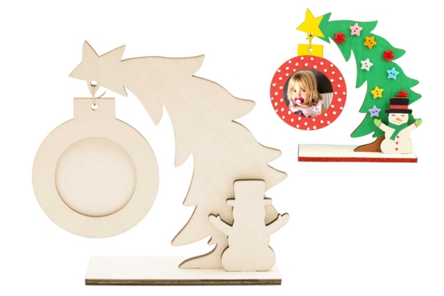 Sapin porte-photo en bois - Objets en bois Noël - 10doigts.fr