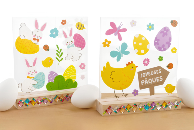 Scène de Pâques avec stickers - Gommettes Pâques - 10doigts.fr