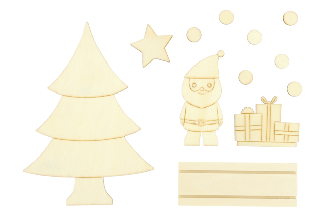 scene en bois - Objets en bois Noël - 10doigts.fr