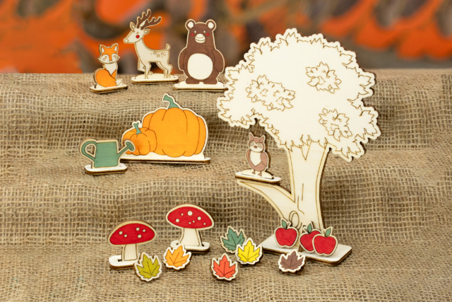 scène en bois forêt - Jeux et Jouets en bois - 10doigts.fr