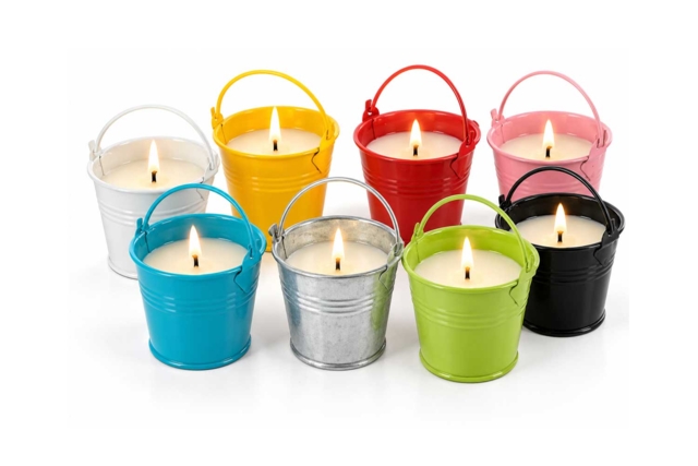 seau en métal bougie - Supports en Métal - 10doigts.fr