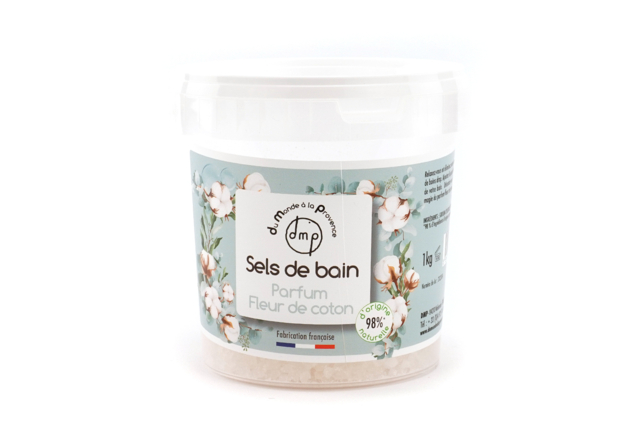 sels de bain 1 kg fleur de coton - Cires et cosmétiques - 10doigts.fr