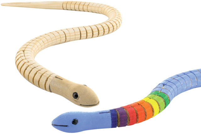 serpent articulé en bois - Animaux en bois - 10doigts.fr