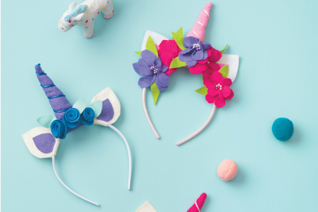 serre-tête licorne - Feuilles de feutrine - 10doigts.fr