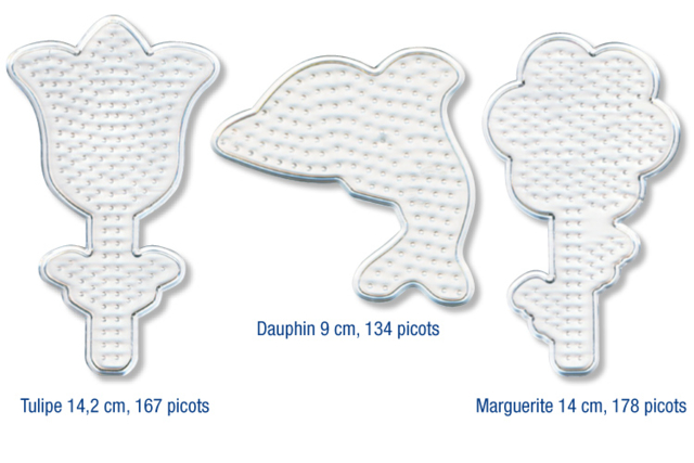 Set de 10 plaques fantaisies pour perles à repasser - Perles à repasser 5 mm - 10doigts.fr