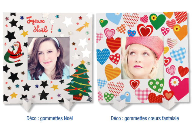 Set de 2 cadres photo à colorier - Supports en papier - 10doigts.fr