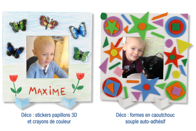Set de 2 cadres photo à colorier - Supports en papier - 10doigts.fr