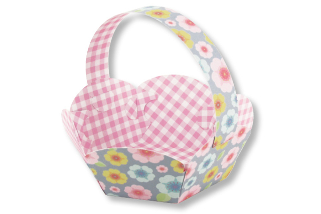 Set de 6 paniers fleuris - Paniers de Pâques - 10doigts.fr