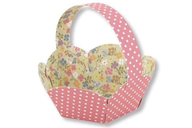 Set de 6 paniers fleuris - Paniers de Pâques - 10doigts.fr