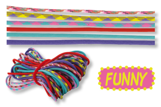 Set de 6 paracordes Ø 4 mm x 2,60 m "FUNNY" - Jeux de récré : idées d’activités pour la cour de l’école - 10doigts.fr