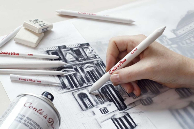 Set d'estompes et gomme mie de pain - Accessoires de dessin Beaux-Arts - 10doigts.fr