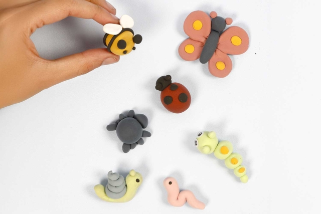 silk clay pastel insectes - Pâtes à modeler autodurcissantes - 10doigts.fr