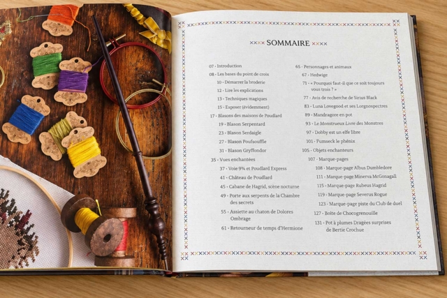 sommaire Livre : Harry Potter - la magie du point de croix - Livres de Mercerie créative - 10doigts.fr