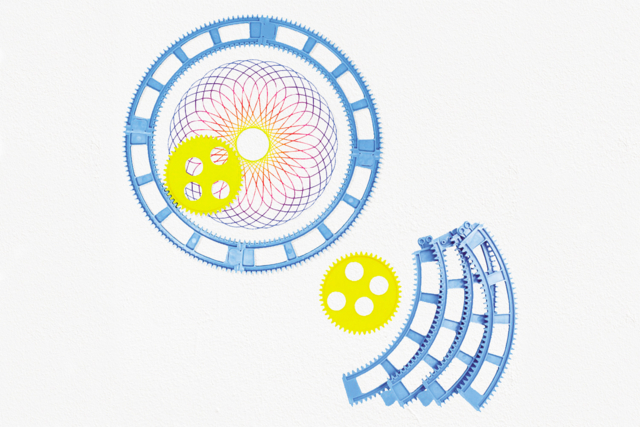 spirographe géant - Accessoires de dessin : les outils indispensables des jeunes artistes - 10doigts.fr