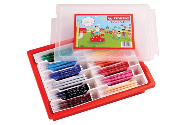 Stabilo Trio pointes fines (0.7 mm) - 144 feutres + cadeaux (8 coloriages velours) - Feutres pointes fines : la précision pour le dessin et l'écriture - 10doigts.fr