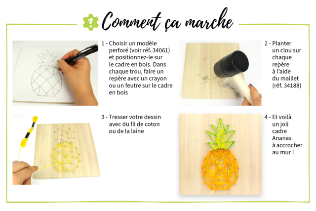 string art mode d'emploi - String Art pour enfants : l'art de créer avec des fils - 10doigts.fr