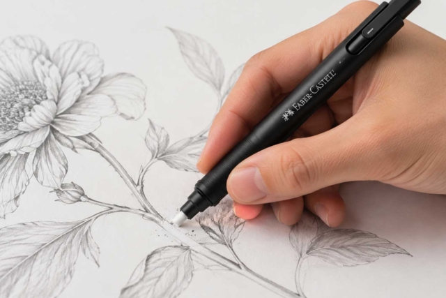 Stylo gomme de précision Faber-Castell - Accessoires de dessin Beaux-Arts - 10doigts.fr