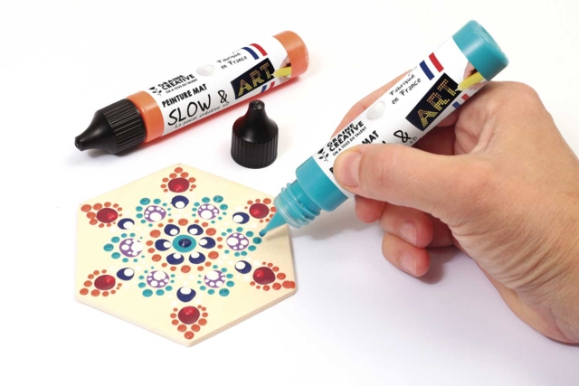 Stylo peinture 3D slow art- Couleurs opaques - Peinture relief 3D pour effets de matière et créations en volume - 10doigts.fr