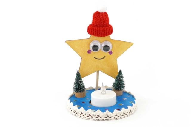 Support bougie étoile noel - Bougeoirs et photophores - 10doigts.fr