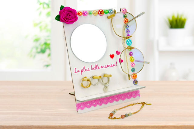 supports bijoux bois femme - Cabochons - 10doigts.fr
